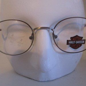 NEW,UNISEX *HARLEY-DAVIDSON* EASILY RX'ED* ITALY*GUNMETAL/GOLD*EYEGLASSES*LOGOS